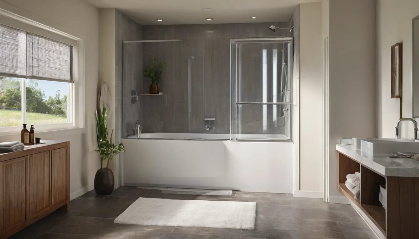 Walk-in tub with low door and built-in seat in a bright bathroom of a home in Kirkland